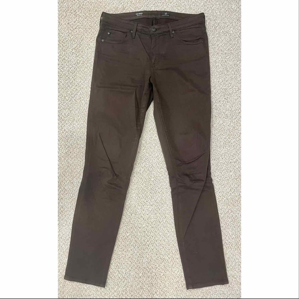 AG The Prima Cigarette Leg Dark Brown Jeans Pants